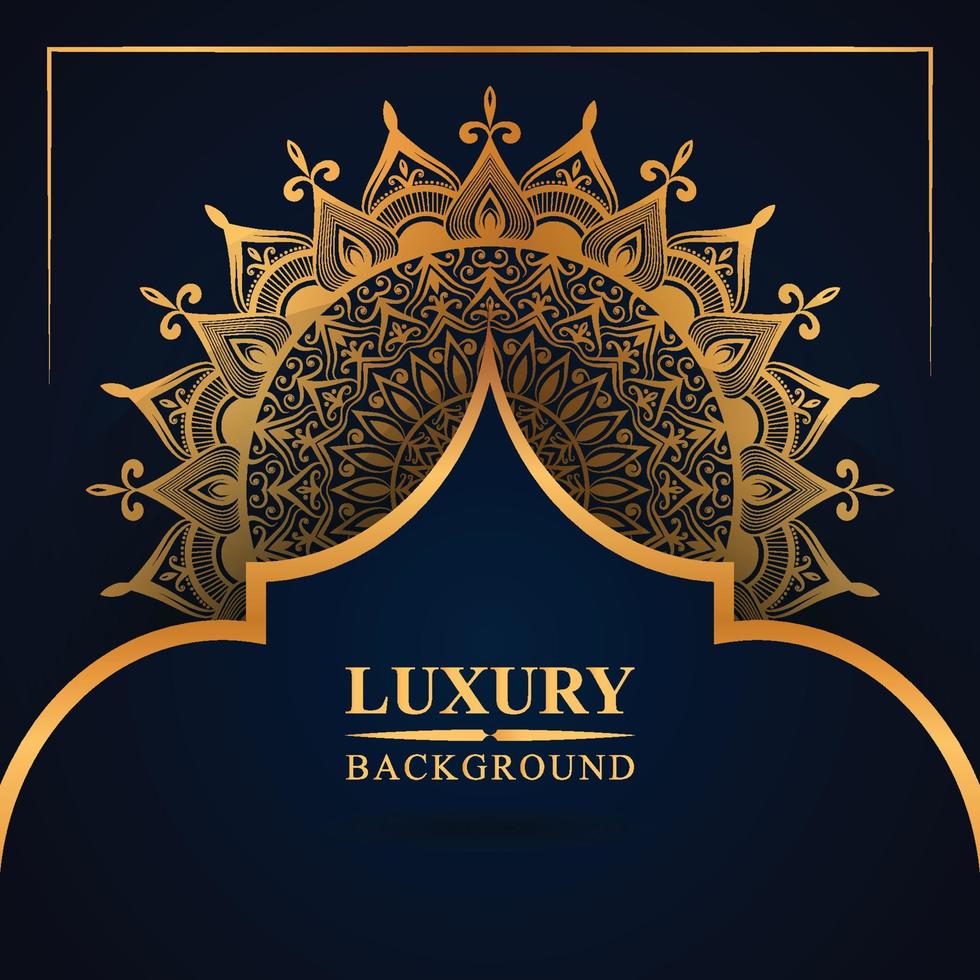 PriLuxury mandala background with golden arabesque pattern arabic islamic east style.decorative mandala for print, poster, book cover, etc. vector