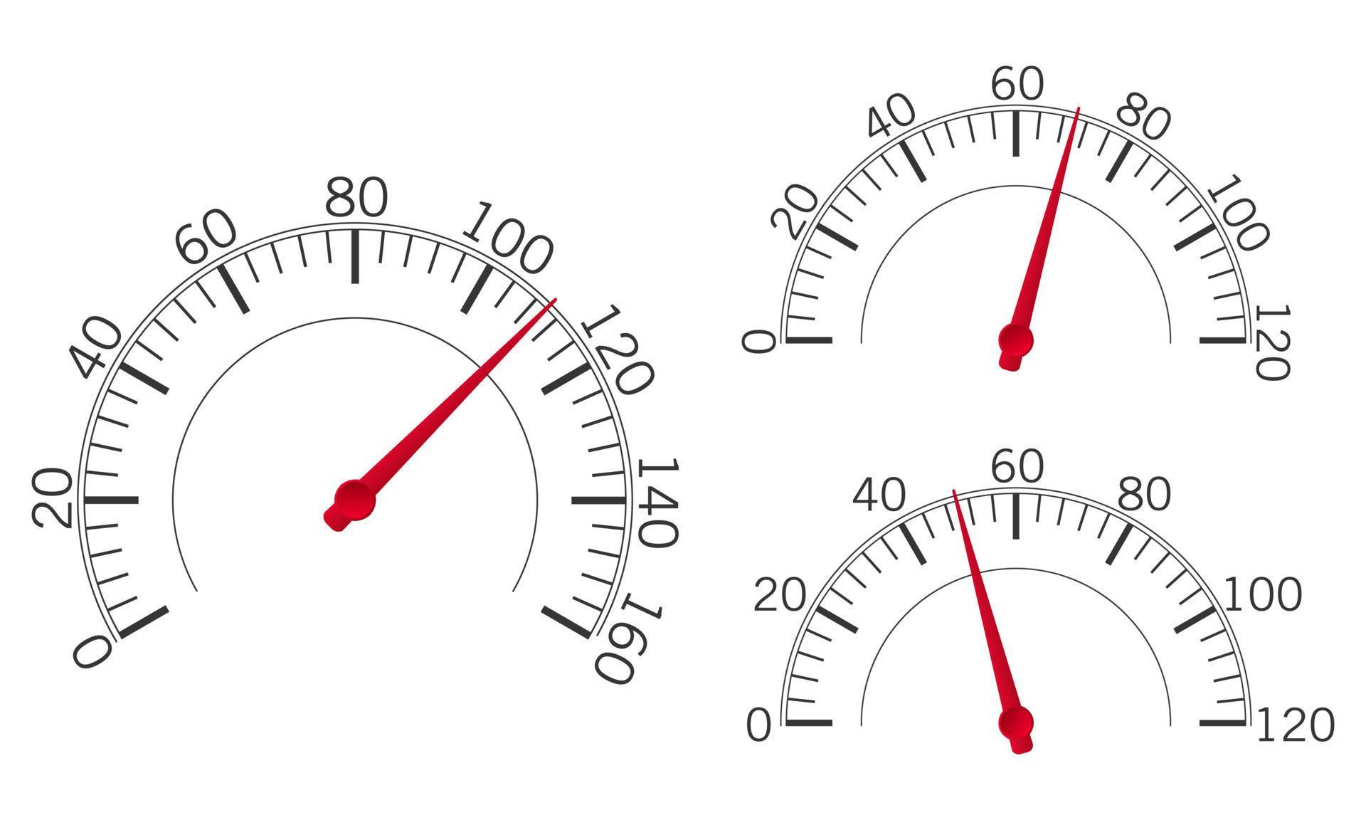 Vector illustration of speedometer gauge. Suitable for design element ...