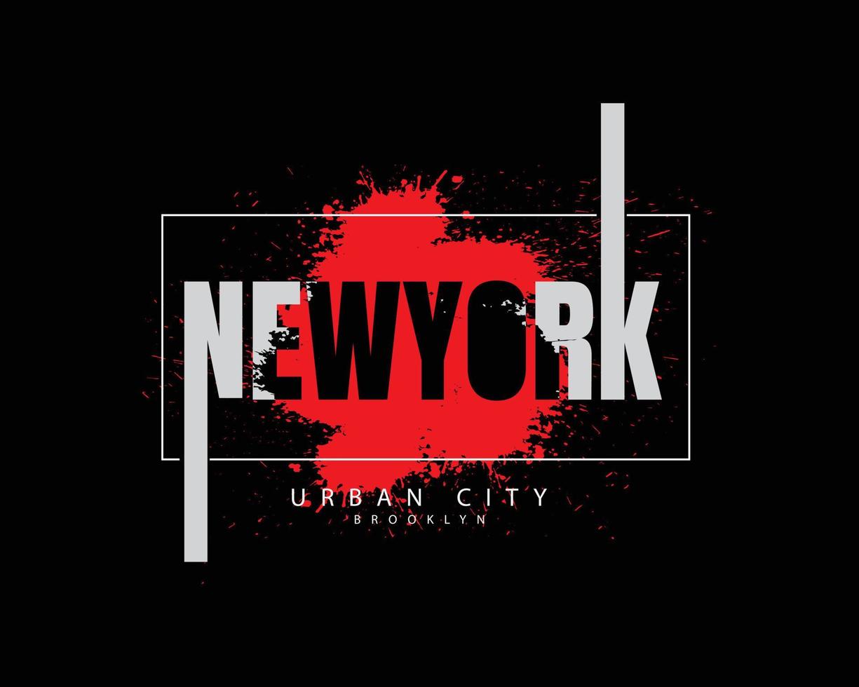 ilustración vectorial y tipografía de Nueva York, perfecta para camisetas, sudaderas con capucha, estampados, etc. vector