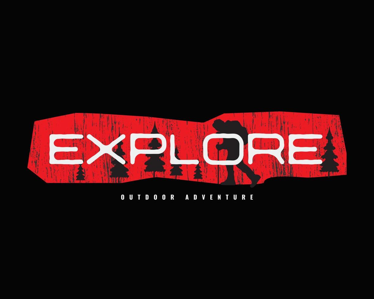 Vector illustration of letter graphic. EXPLORE, perfect for designing t-shirts, shirts, hoodies etc.
