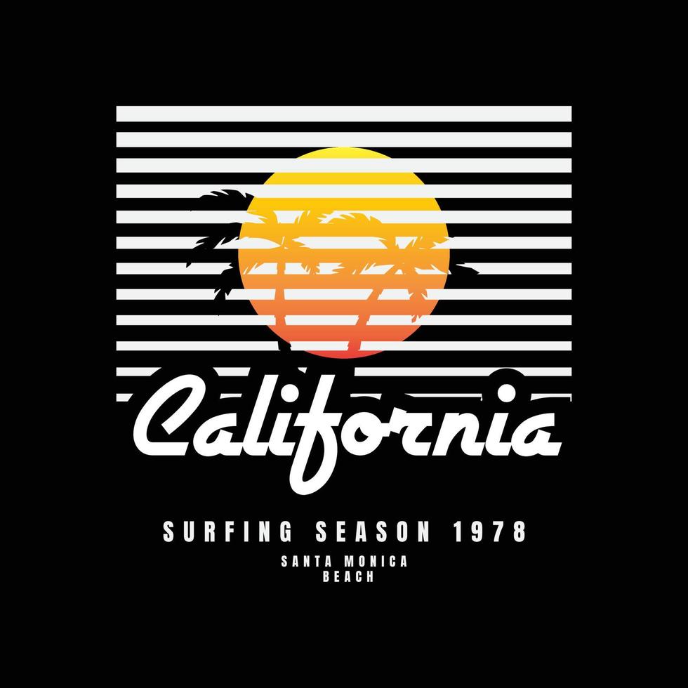 CALIFORNIA illustration typography. perfect for t shirt design vector