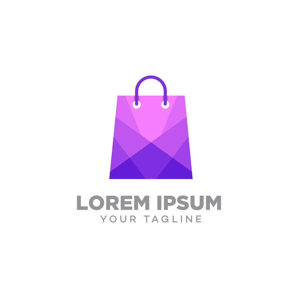 shopping bags logo design template vector