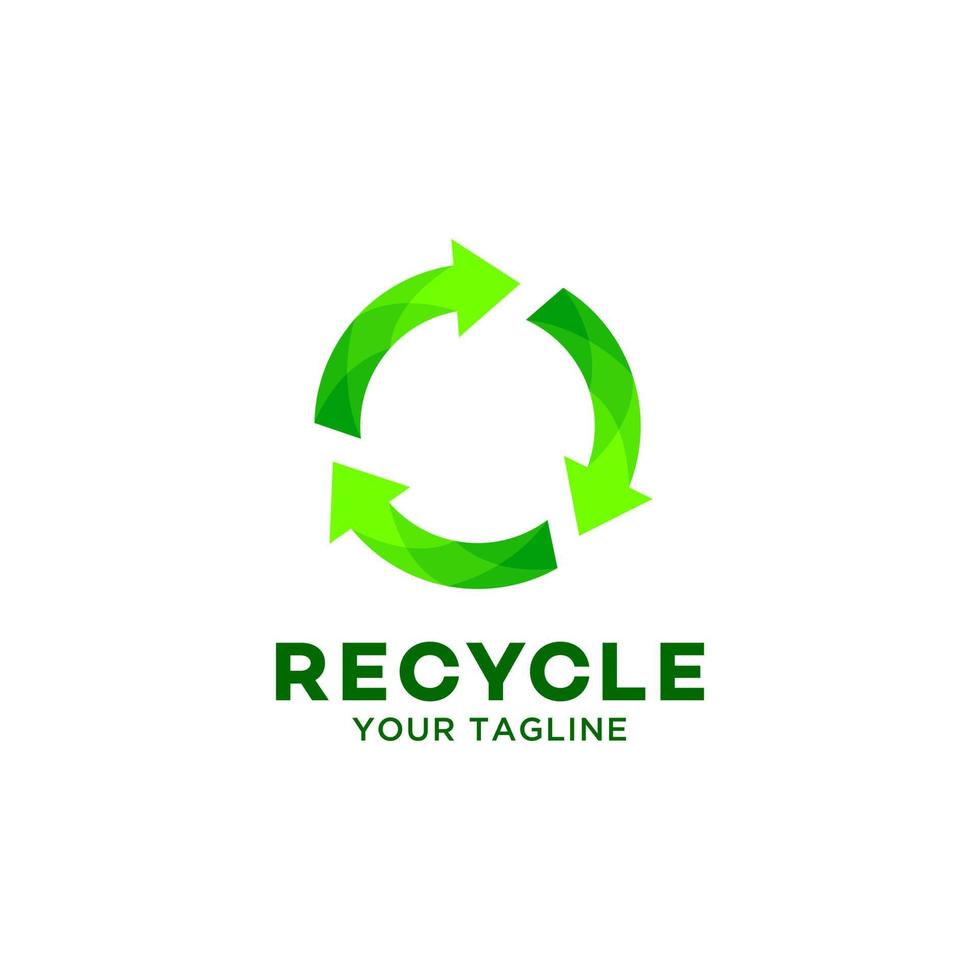 recycle logo design template vector