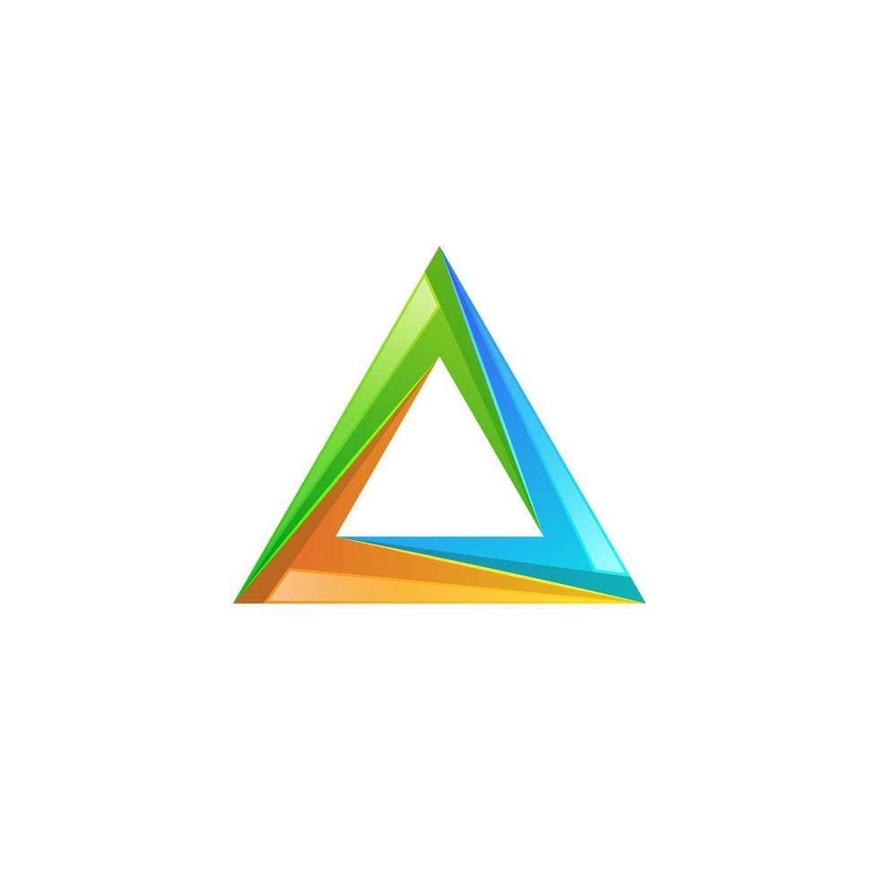 triangle logo design template vector