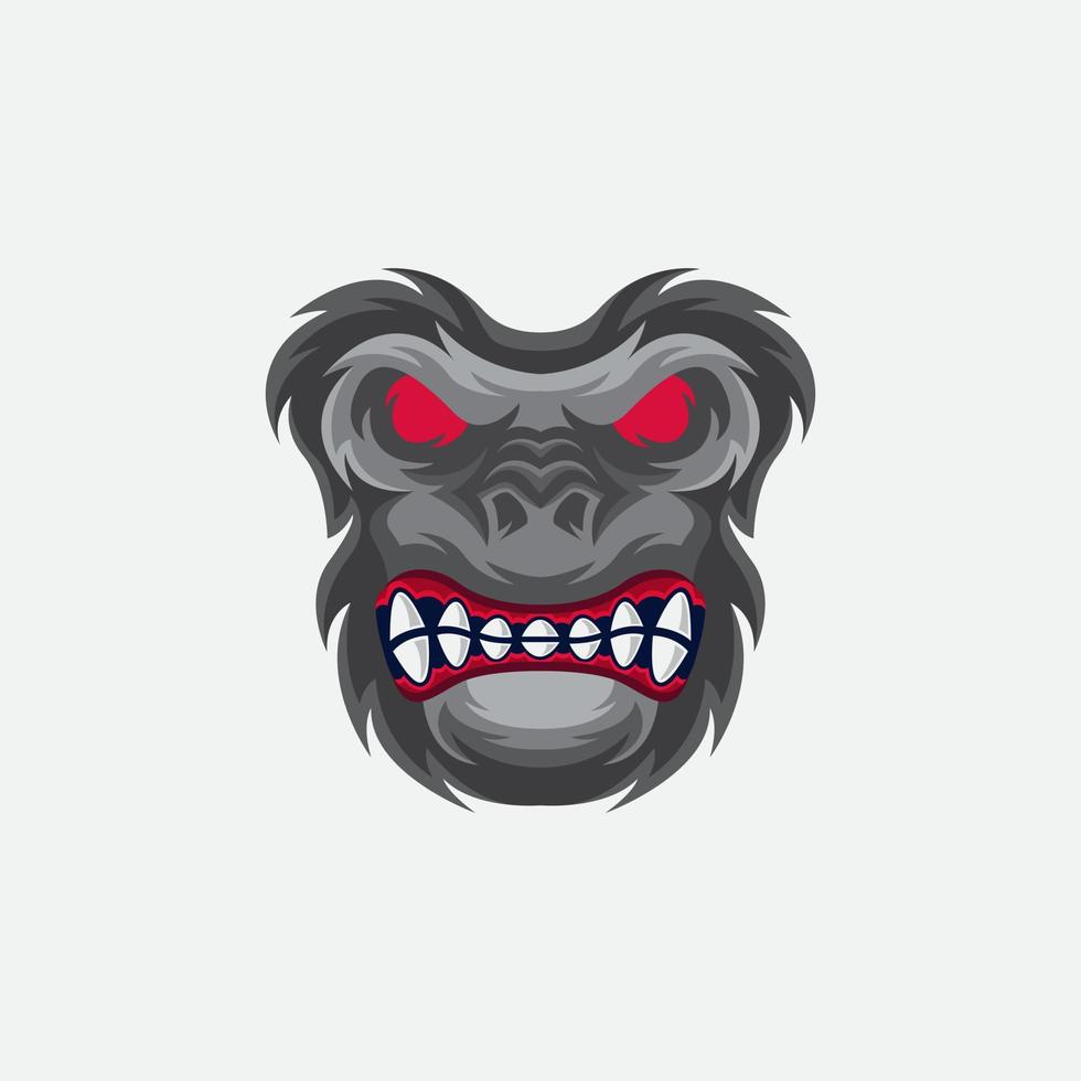 Monkey mascot logo premium vector