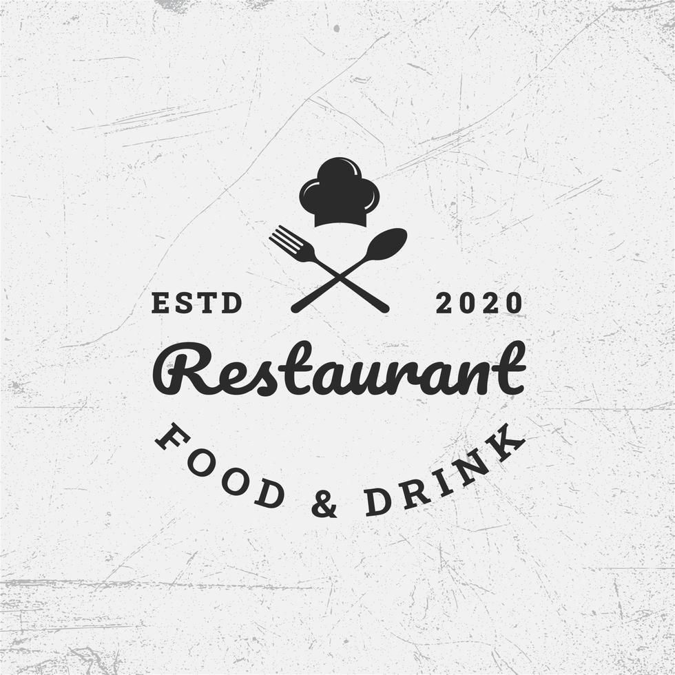 Modern restaurant logo design template collection vector