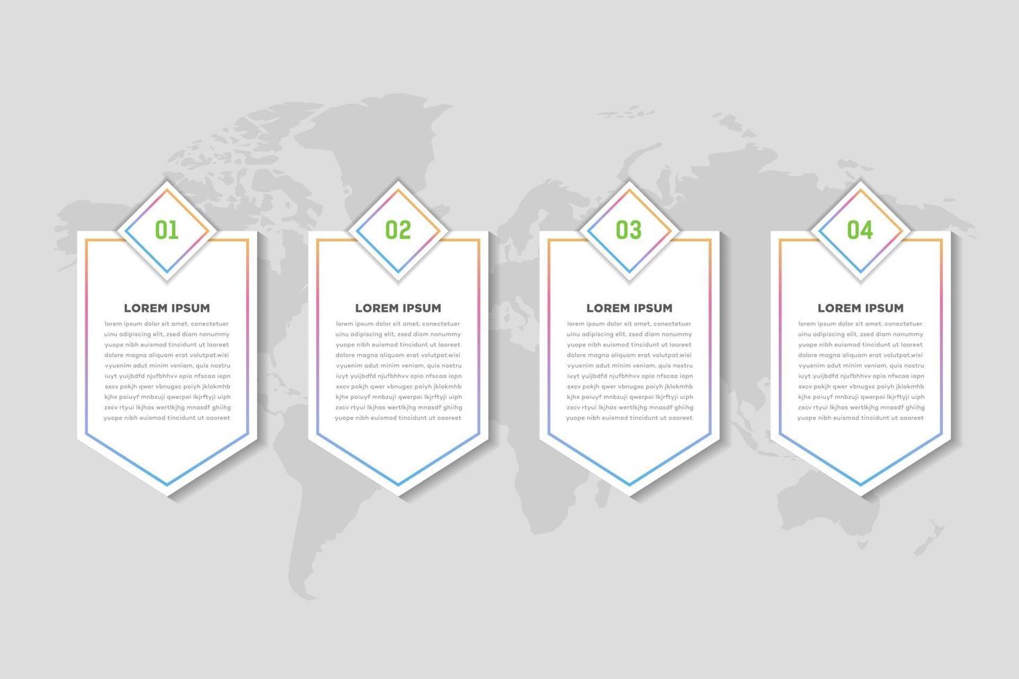 paso plantilla de infografía empresarial vector