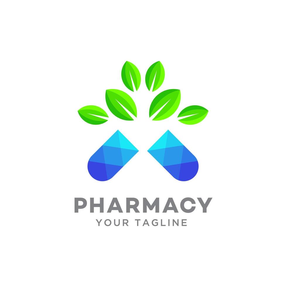 plantilla de diseño de logotipo de farmacia vector