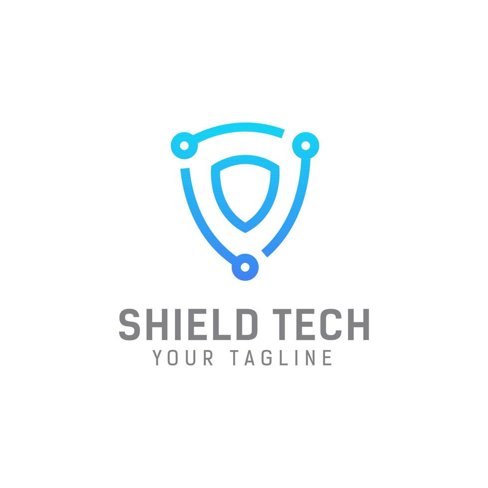plantilla de diseño de logotipo de tecnología de seguridad vector
