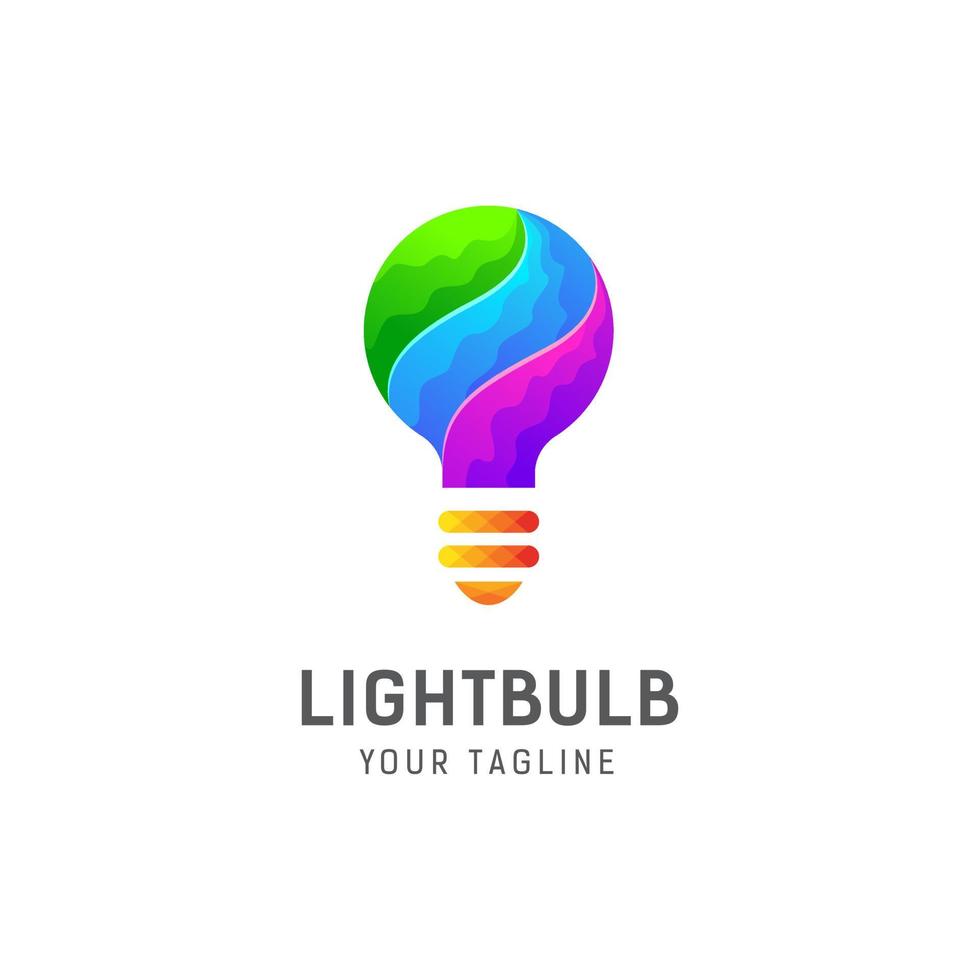 light bulb logo design template vector