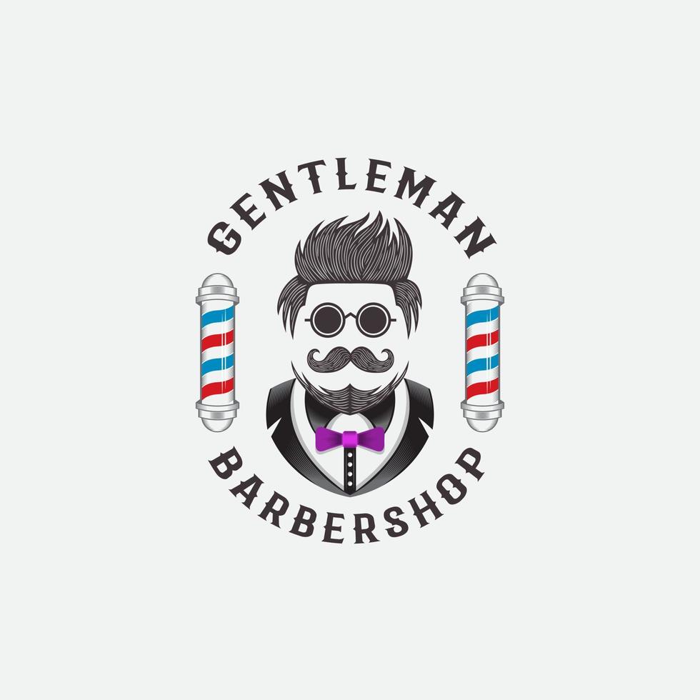 Retro barbershop illustration premium vector