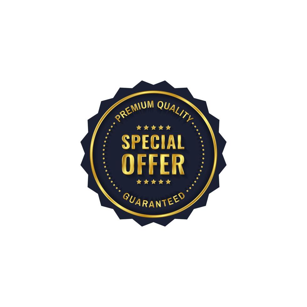 gold badge and premium label product template vector