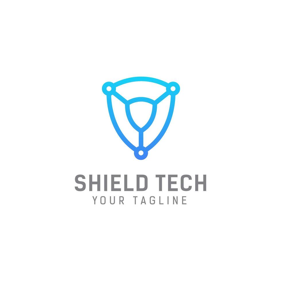 security tech logo design template vector