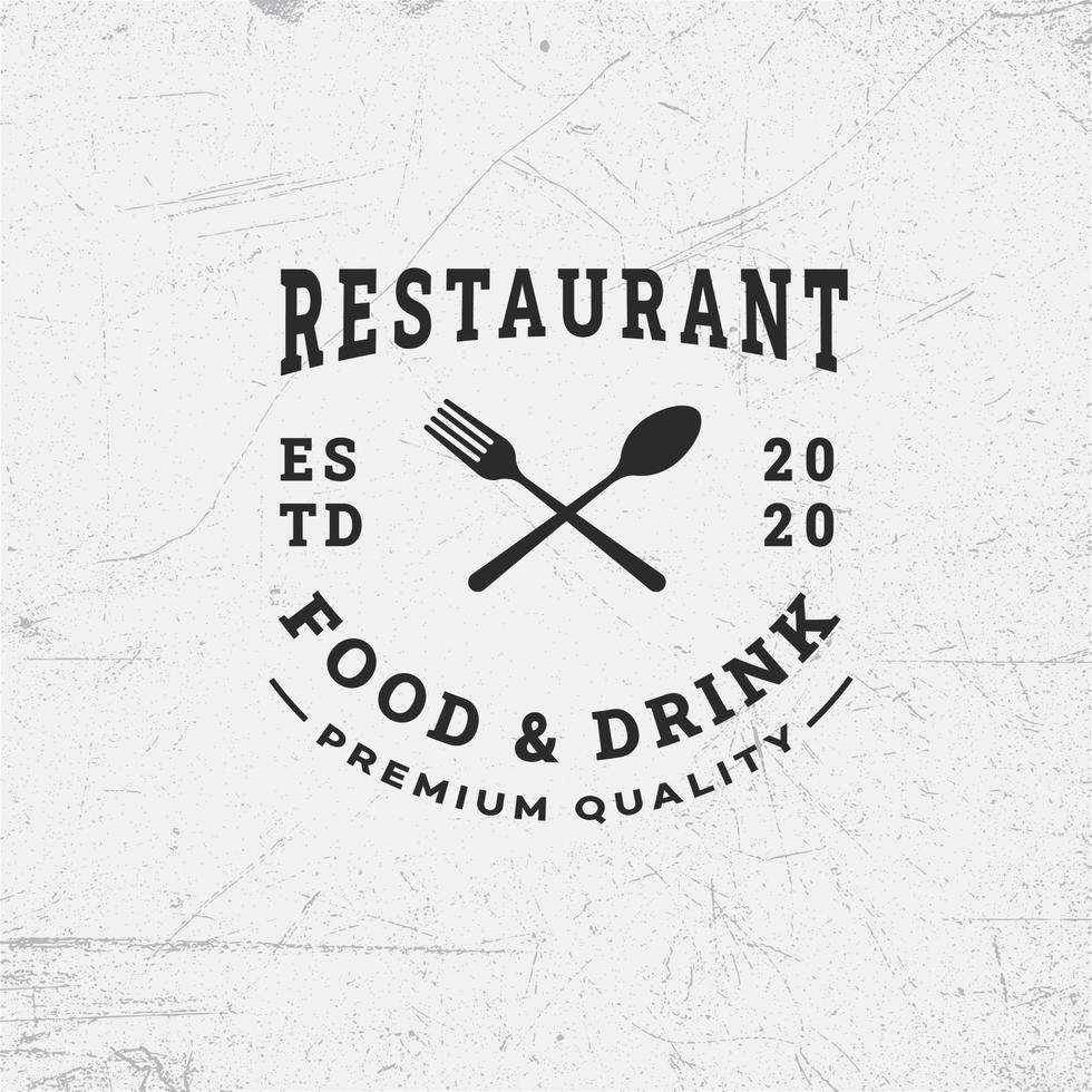 Modern restaurant logo design template collection vector