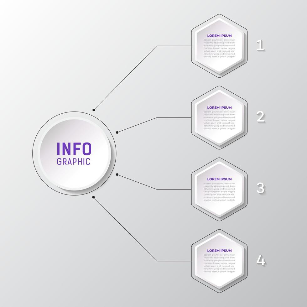 step business infographic template vector