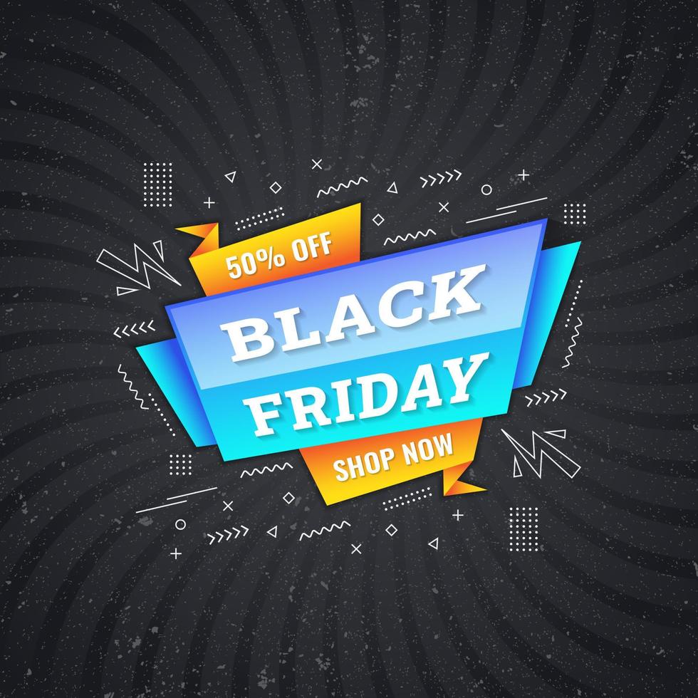 black friday sale concept design template vector