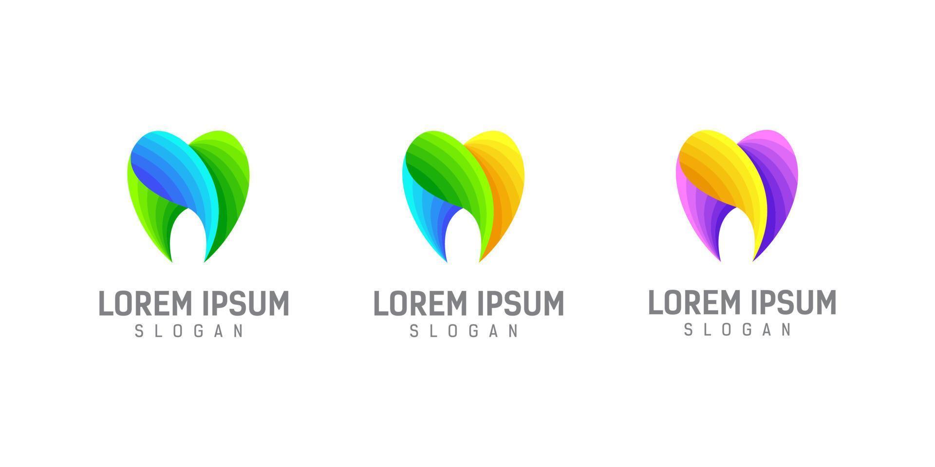 plantilla de diseño de logotipo dental vector