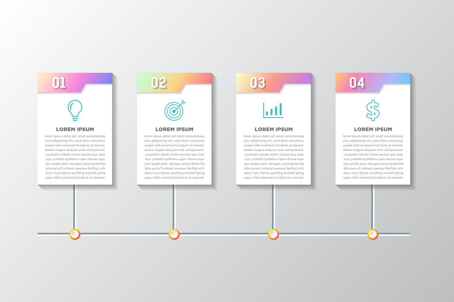step business infographic template vector