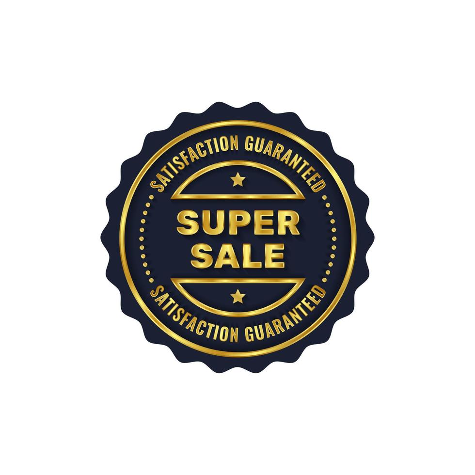 gold badge and premium label product template vector