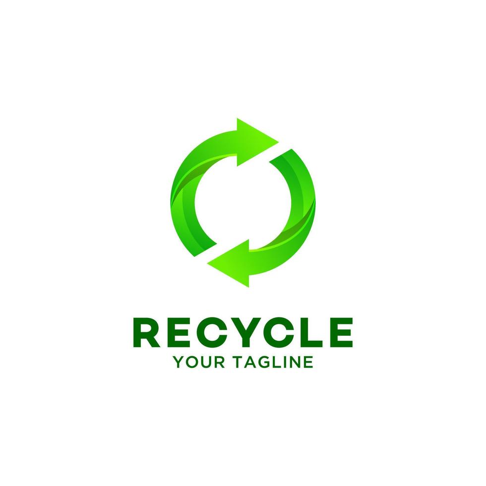 recycle logo design template vector