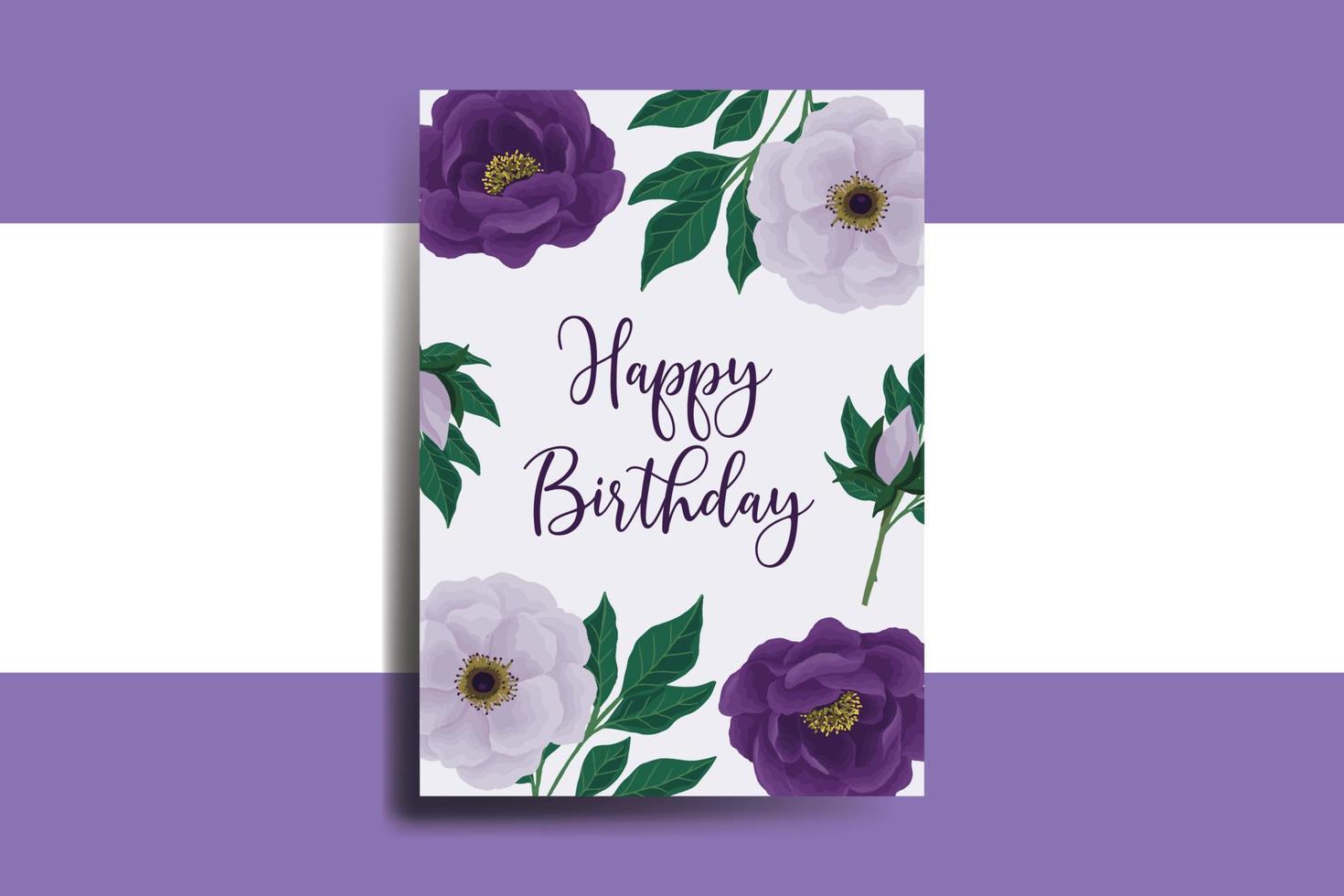 Purple Flowers Birthday Card | Best Flower Site