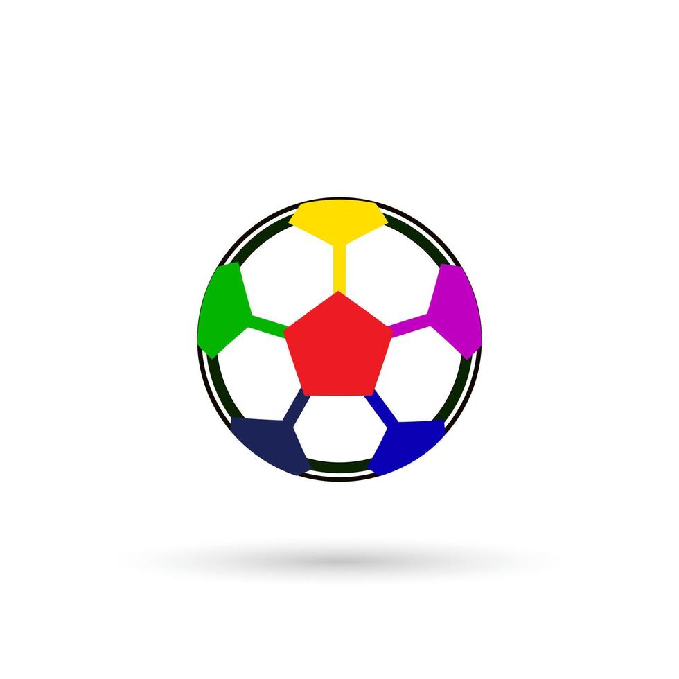 logotipo de fútbol o insignia de signo de club de fútbol. Logotipo de fútbol con diseño de vector de fondo de escudo