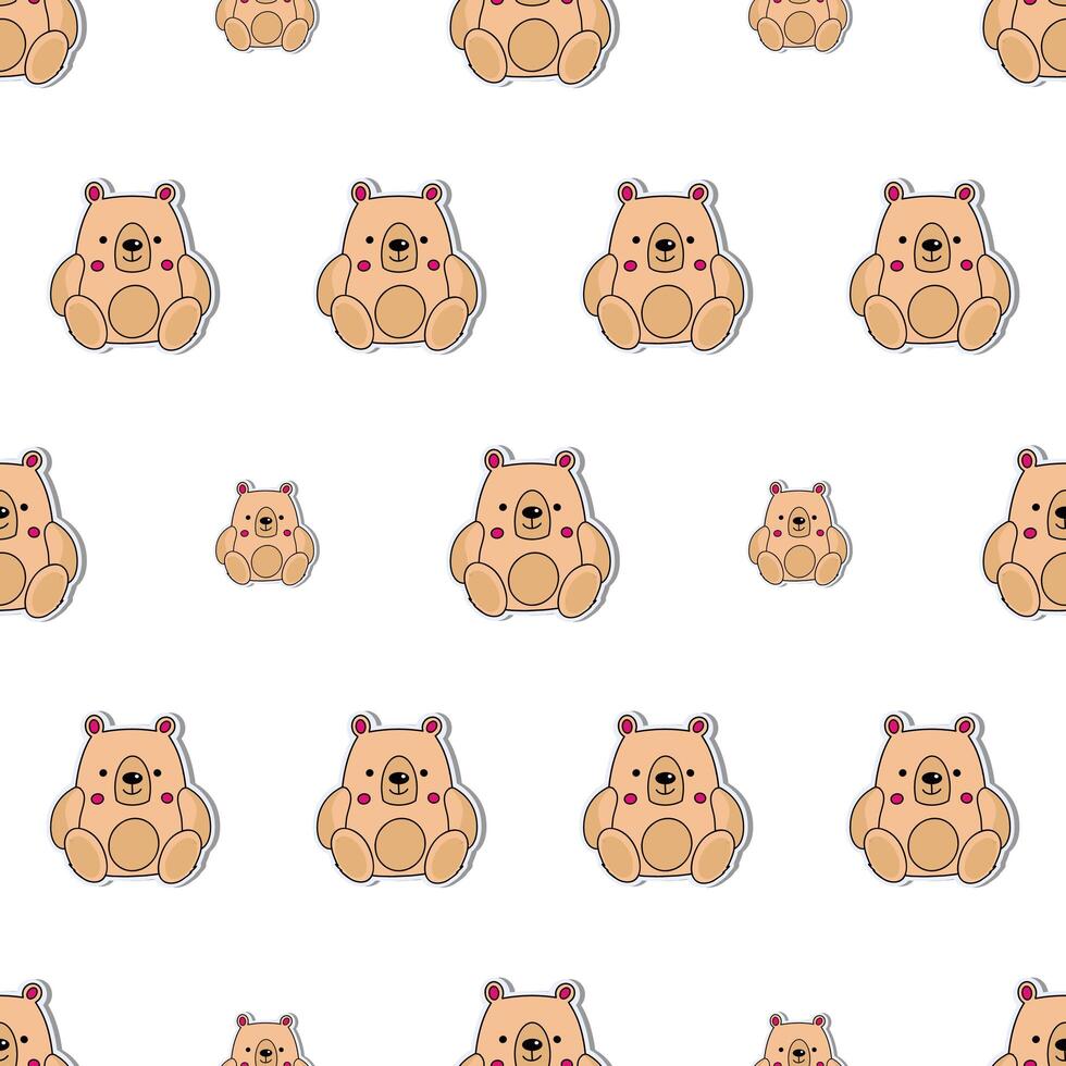 pattern with bears. illustration vector