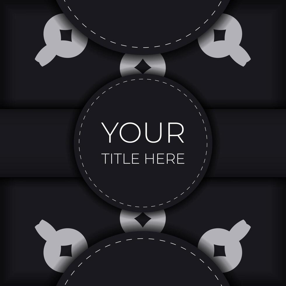 Black and white circular banner with arrows and text vector