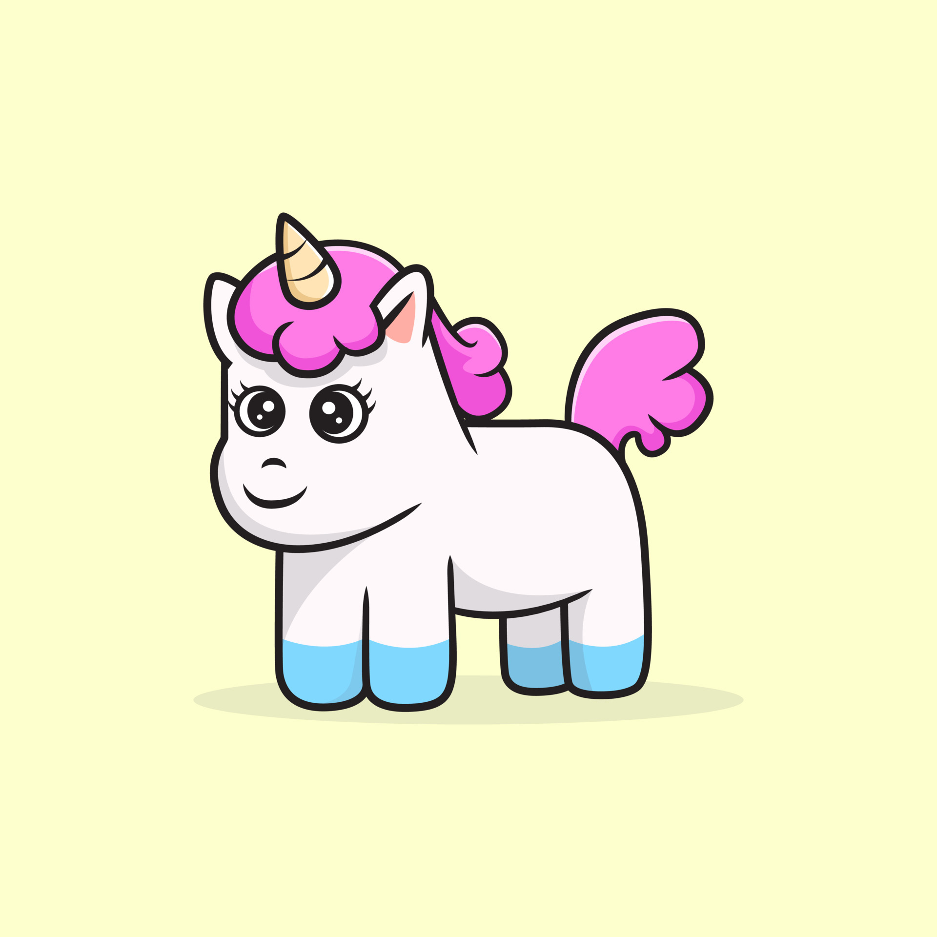 cute unicorn cartoon illustration vector suitable for children ...