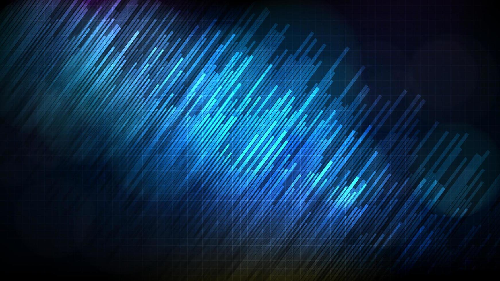 abstract futuristic technology background of blue random bar city block data vector