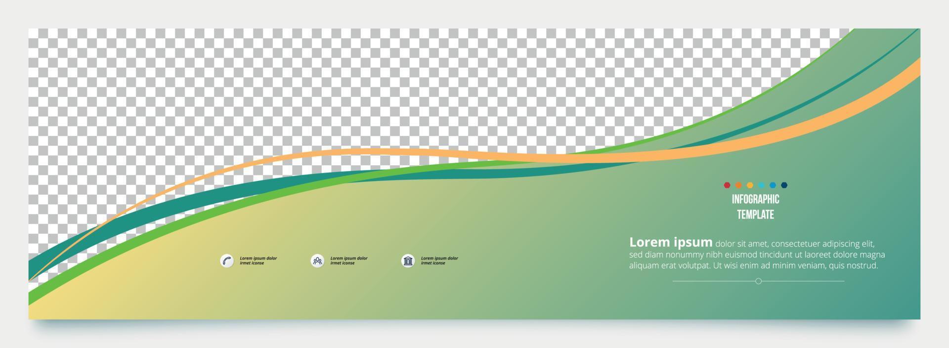 Infographic banner discount design template. vector