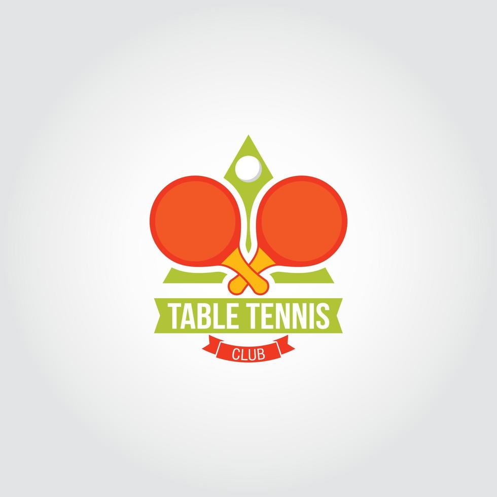 vector de diseño de logotipo de tenis de mesa