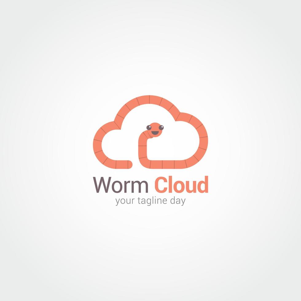 Worm Logo Design Vector