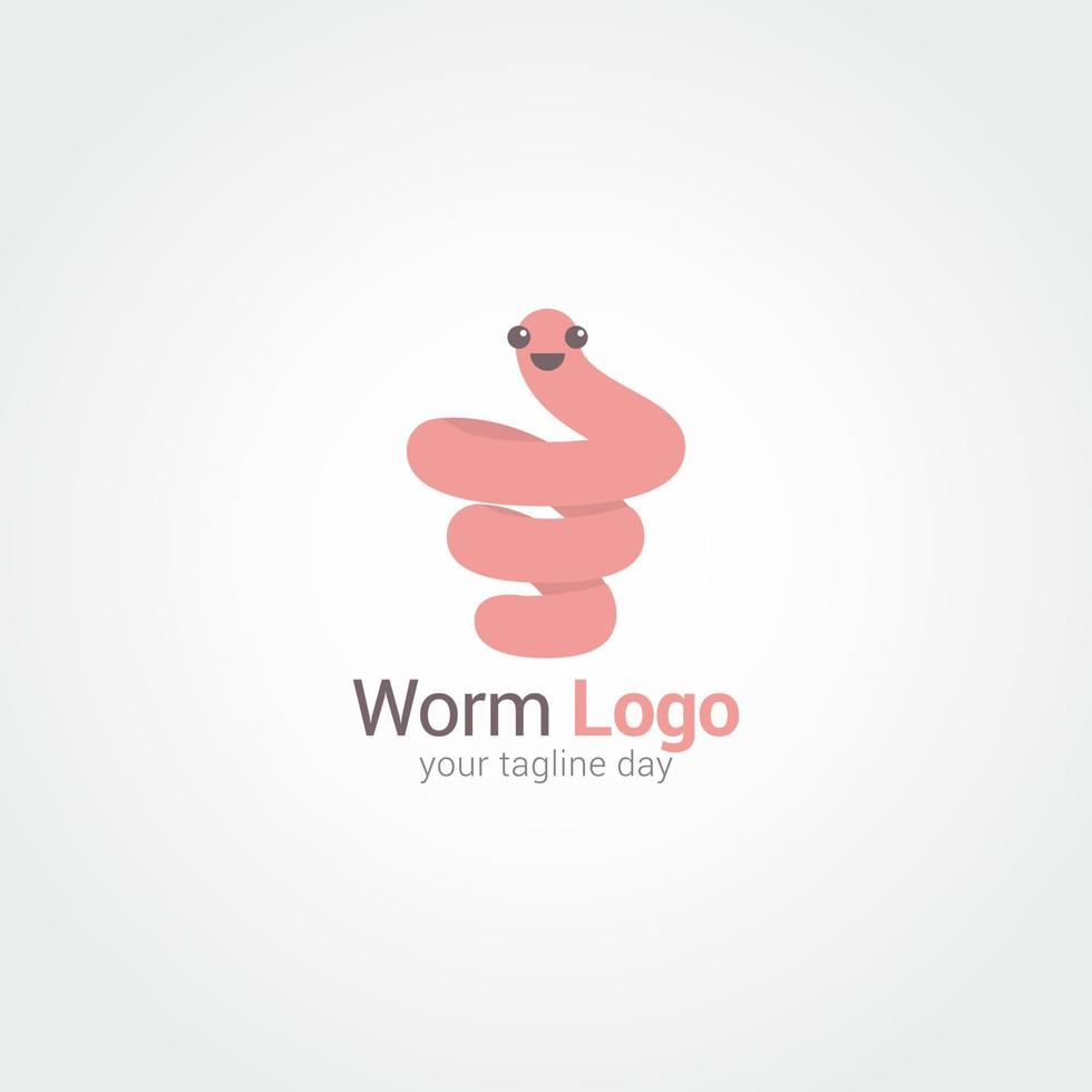 Worm Logo Design Vector