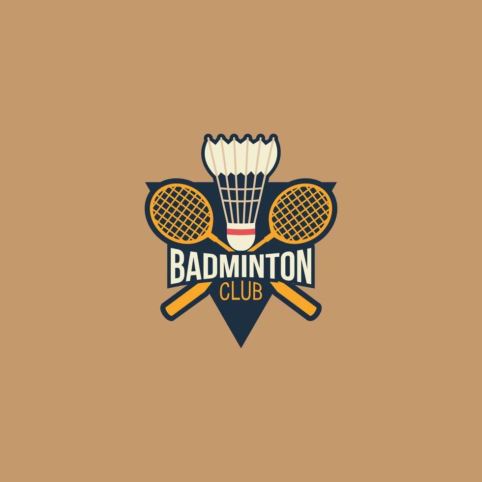 vector de diseño de logotipo de bádminton. adecuado para el equipo deportivo de bádminton y el logotipo del torneo