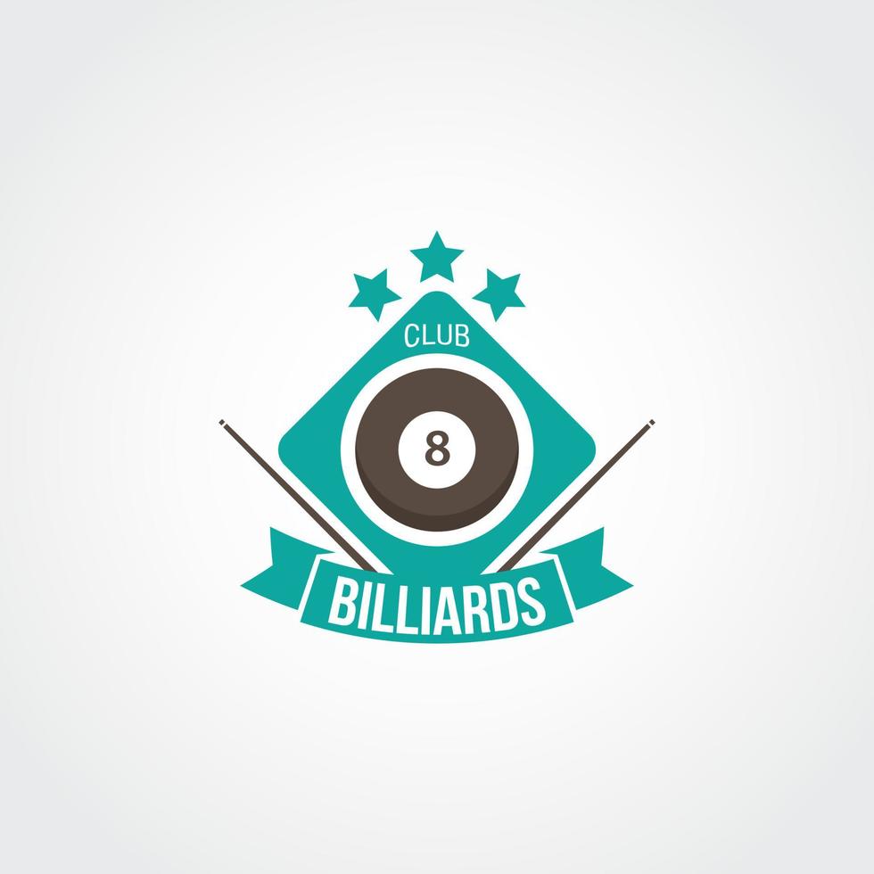 vector de diseño de logotipo de billar