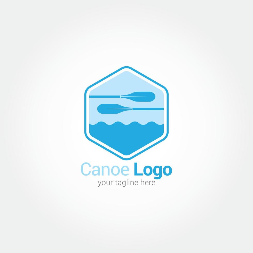 Canoe Logo Design Vector