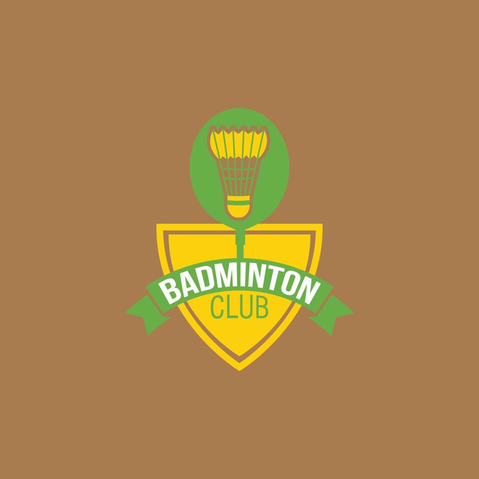 vector de diseño de logotipo de bádminton. adecuado para el equipo deportivo de bádminton y el logotipo del torneo