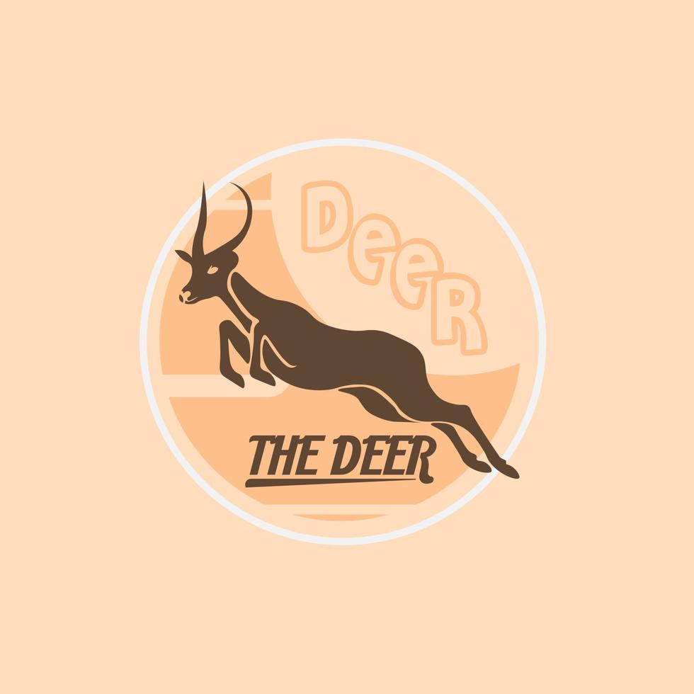 el logotipo de venado simple vector