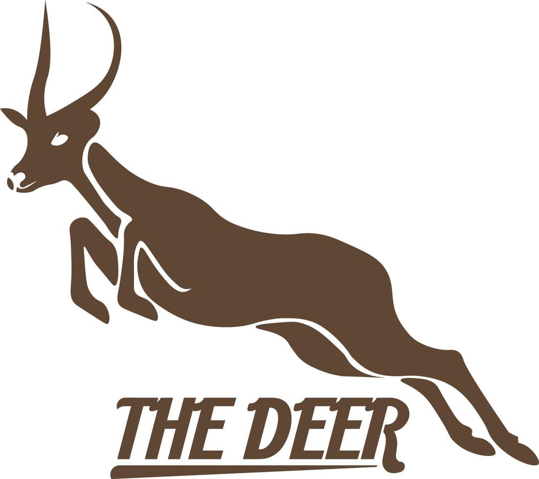 Flat Deer logo vector