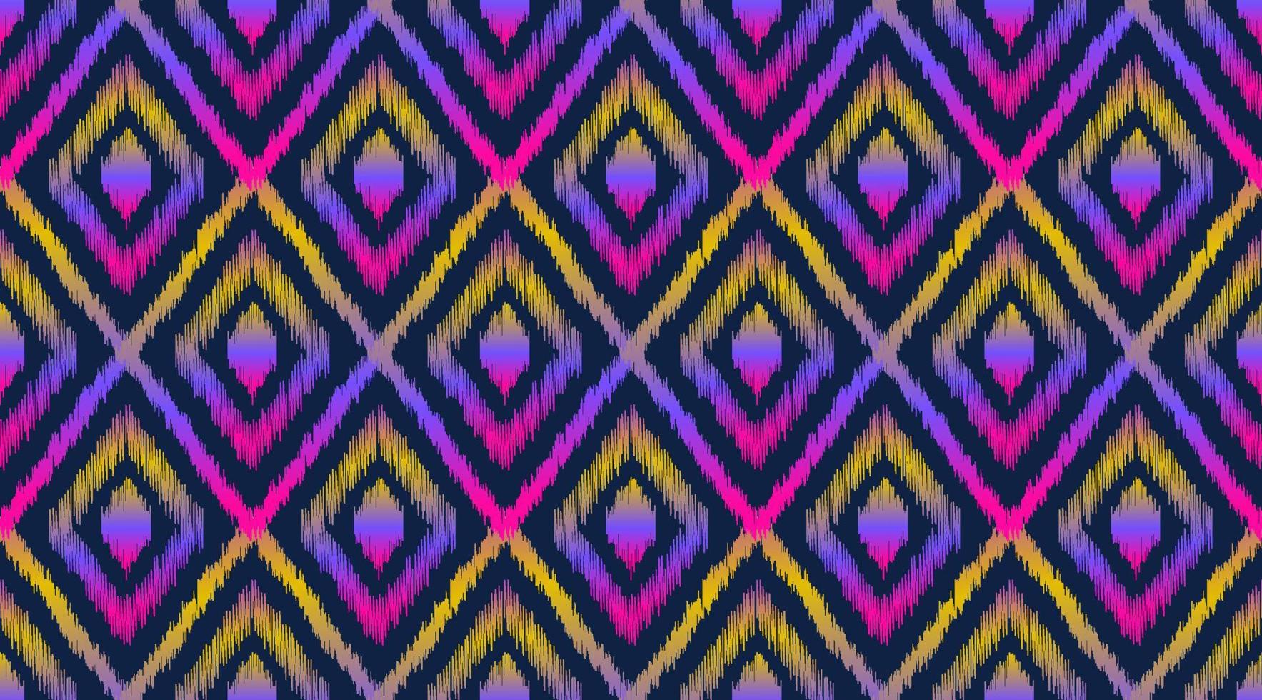 Ikat pattern seamless design. vector