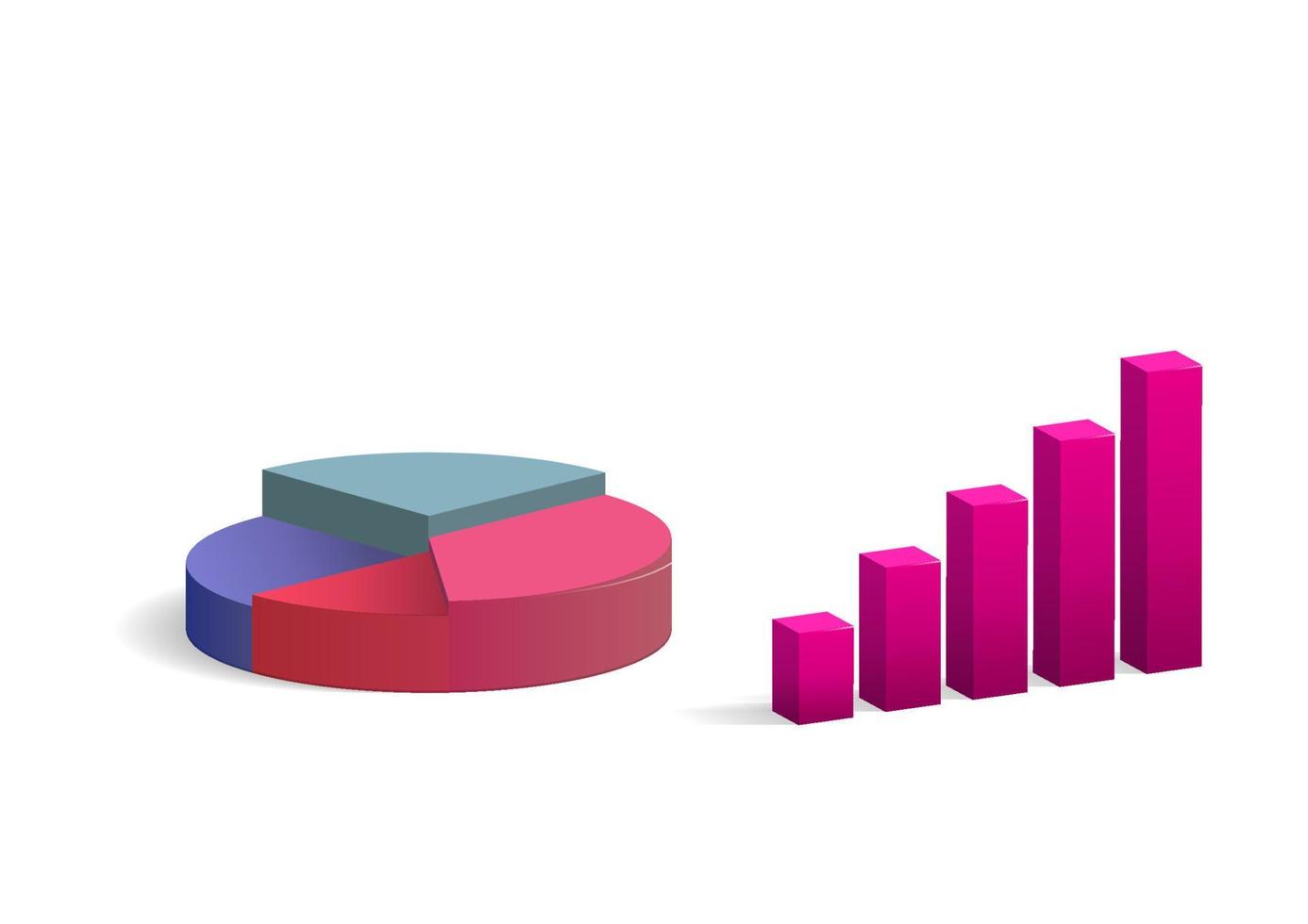 Business graph and chart vector