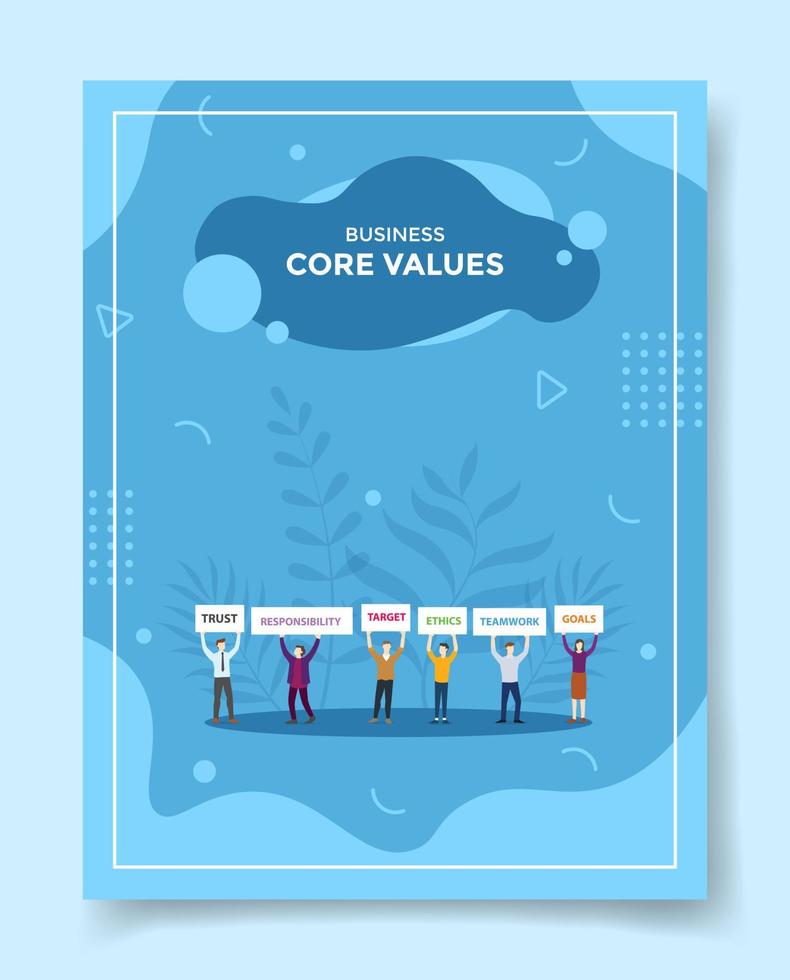 core values business concept for template of banners, flyer, books, and magazine cover vector