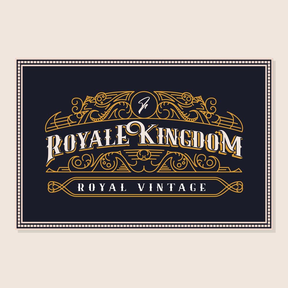 Royal vintage background flat design vector