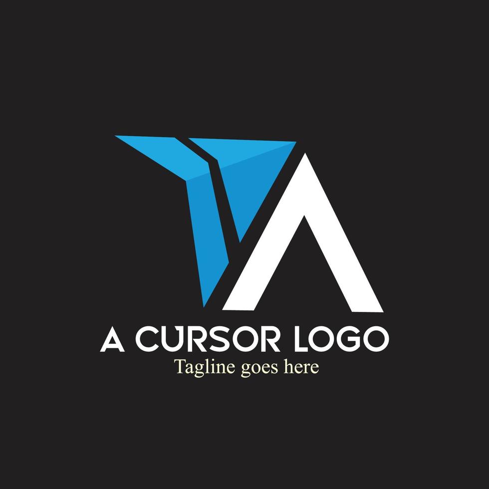 un diseño exclusivo del logotipo del cursor vector