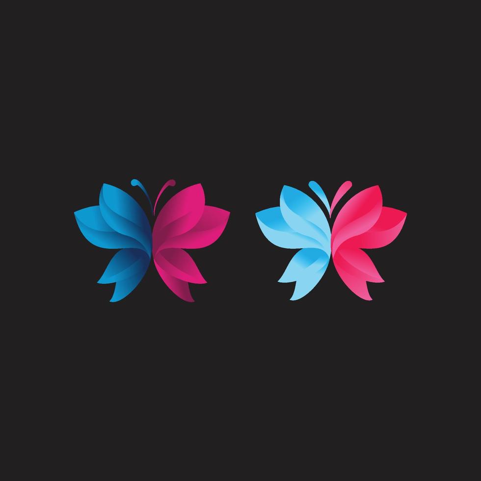 diseño exclusivo del logotipo de mariposa vector