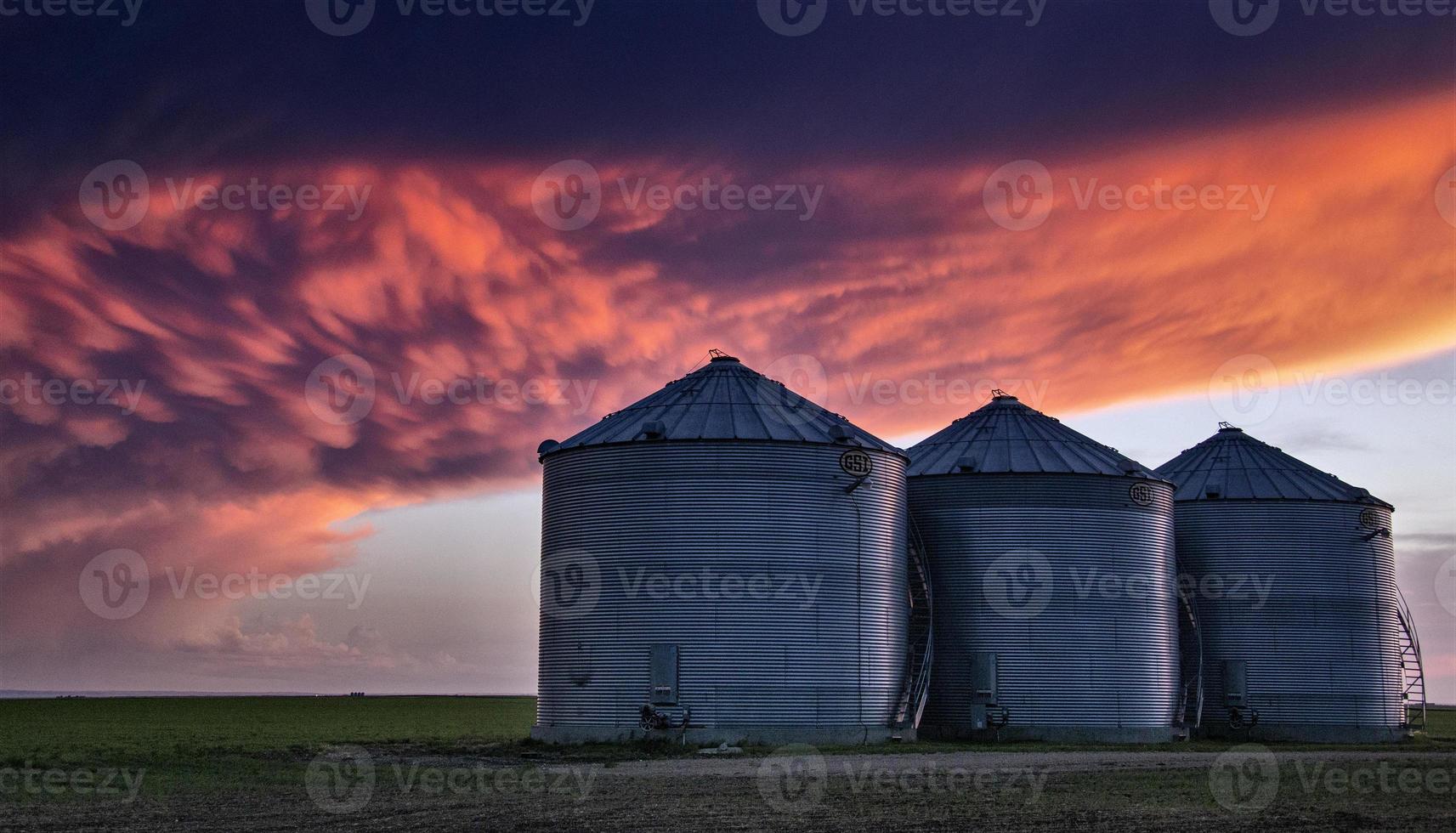 Prairie Storm Clouds Sunset photo