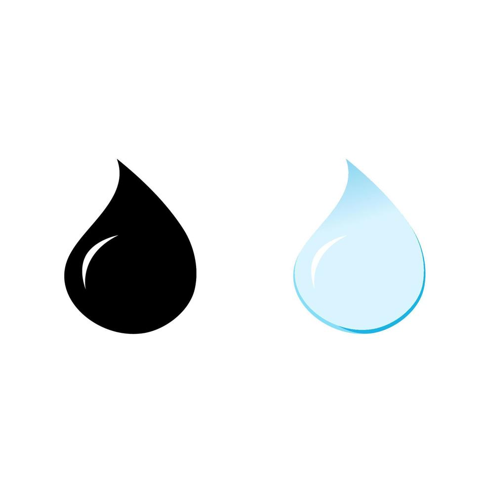 vector de icono de gota de agua. colección de formas de logotipo de gota plana