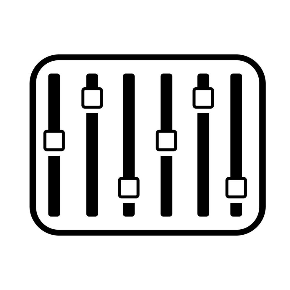 Equalizer or setting icon solid color vector