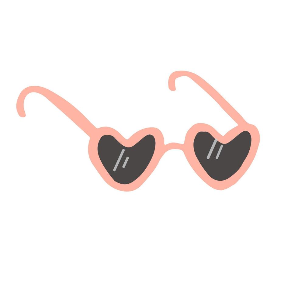 Pretty heart shaped sunglasses with pink rim vector